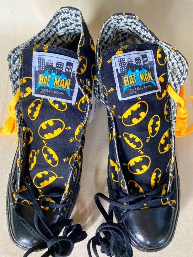 未使用 タグ付 コンバース オールスター バットマーク U.S.ORIGINATOR 8.5inch 27cm シューレース2色 バットマン BAT MAN CONVERSE