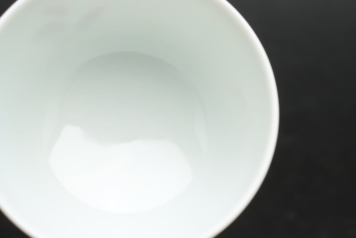 EN639 【平安清昌 造(加藤清昌)】京焼 赤絵 葉文 煎茶碗 六客 紙箱附