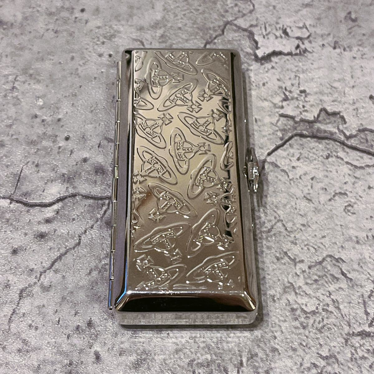 美品✨希少 ヴィヴィアンウエストウッド オーブ総柄 シルバー シガレットケース 希少 ヴィヴィアンウエストウッド シガレットケース タバコケース