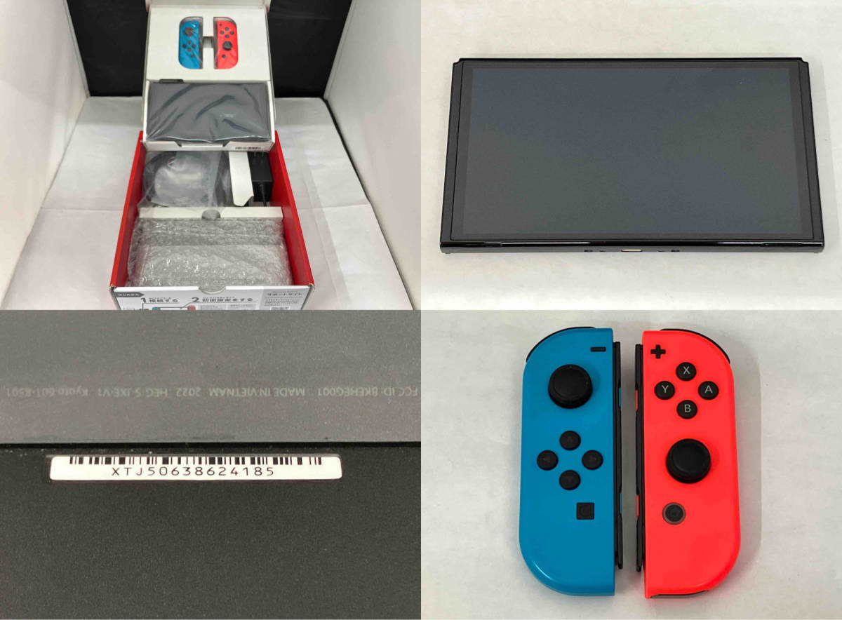 ジャンク 付属品欠品 Nintendo Switch(有機ELモデル) Joy-Con(L)ネオン