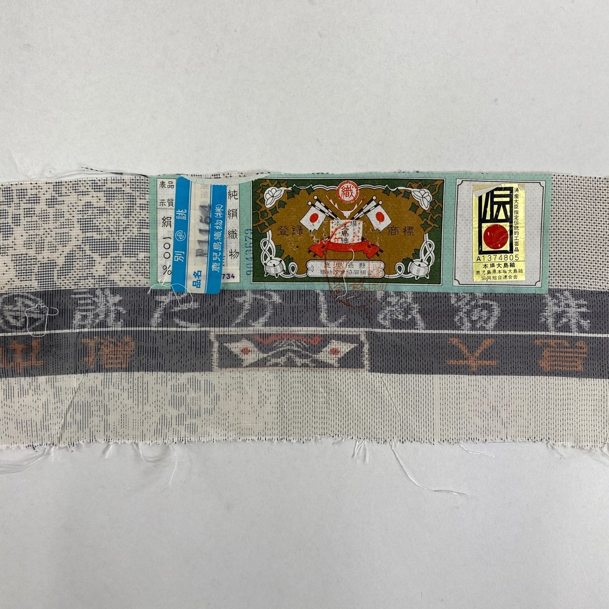 新品 単衣 泥大島紬 証紙あり しつけ付き 単衣紬 本場大島紬 ドット しつけ