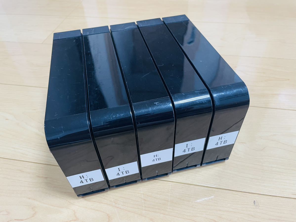 BUFFALO 外付けハードディスク 外付けHDD 4TB HD-LX4.0U3D 5個セット