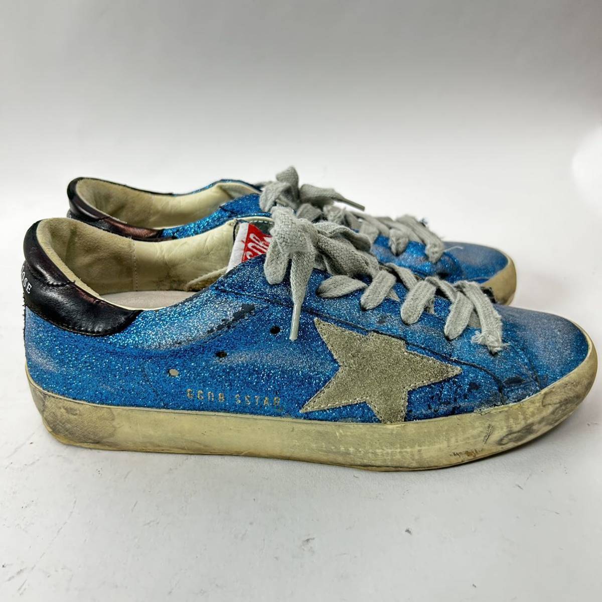 良品　ゴールデングース　スーパースター　グリッター　ラメ　スニーカー　37 b358 GOLDEN GOOSE super star ゴールデングース スーパースター