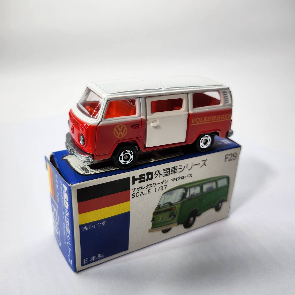 TOMICA トミカ 青箱 外国車シリーズ フォルクスワーゲン マイクロバス F29 T26 日本製 保管品 当時物