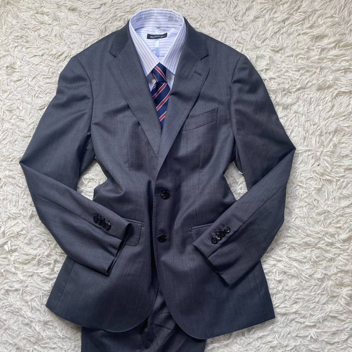 極美品 ヒルトン 【紳士の休日】HILTON スーツ セットアップ