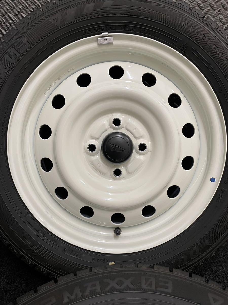 安い,セール 165/65R15 DUNLOP/WM03 21年製 ダイハツ タフト ホワイトパック 純正 スチール 15インチ 4.5J+45 100 4H スタッドレス 4本 (5-B424)