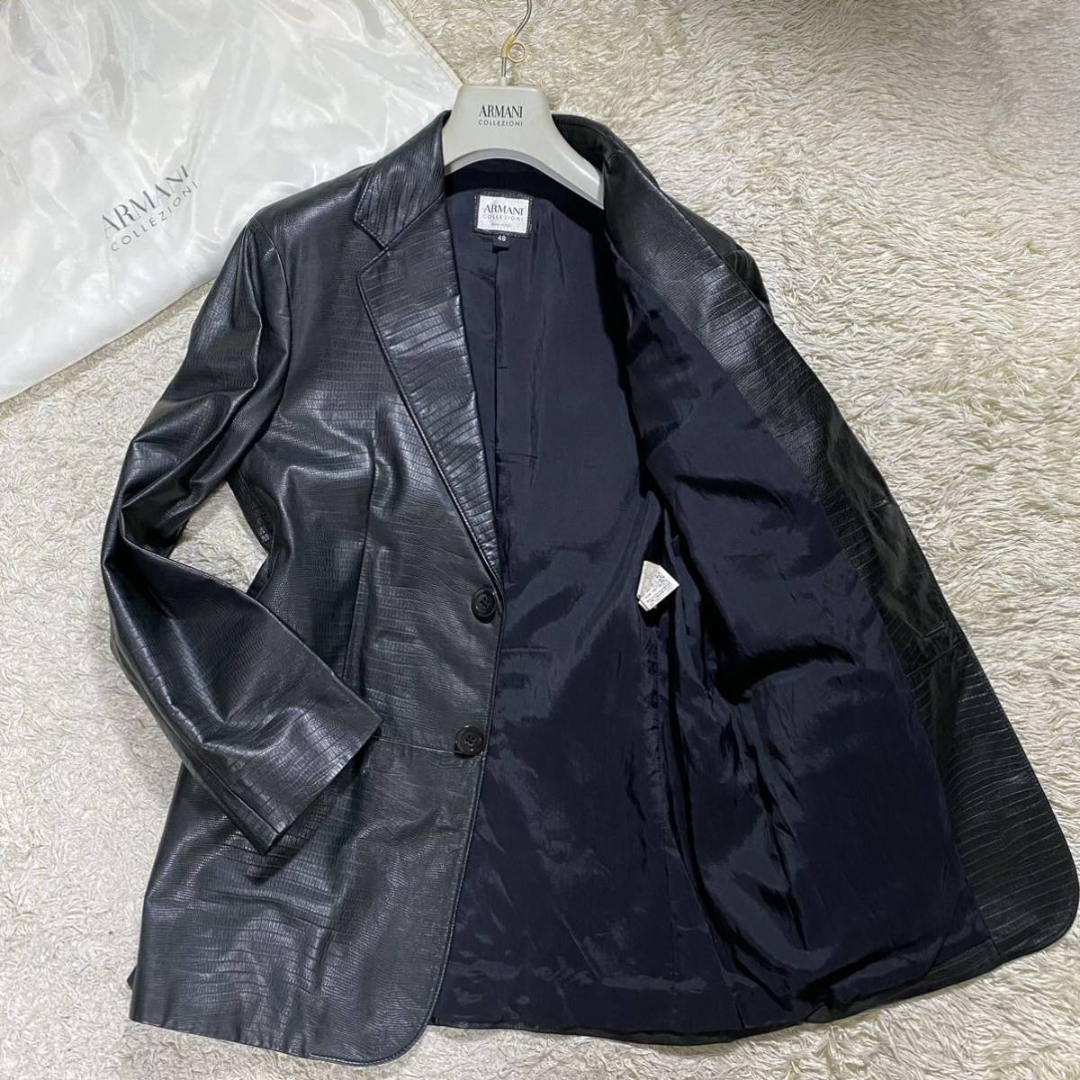 超希少！ アルマーニ コレツィオーニ ARMANI COLLEZIONI レザー 
