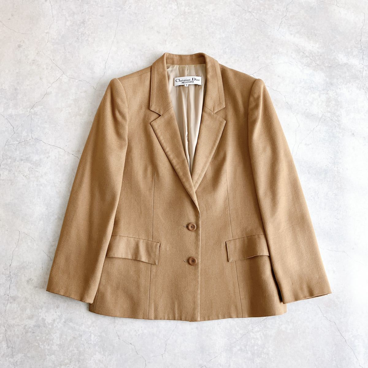 希少 90s vintage Christian Dior クリスチャンディオール ウール テーラードジャケット 