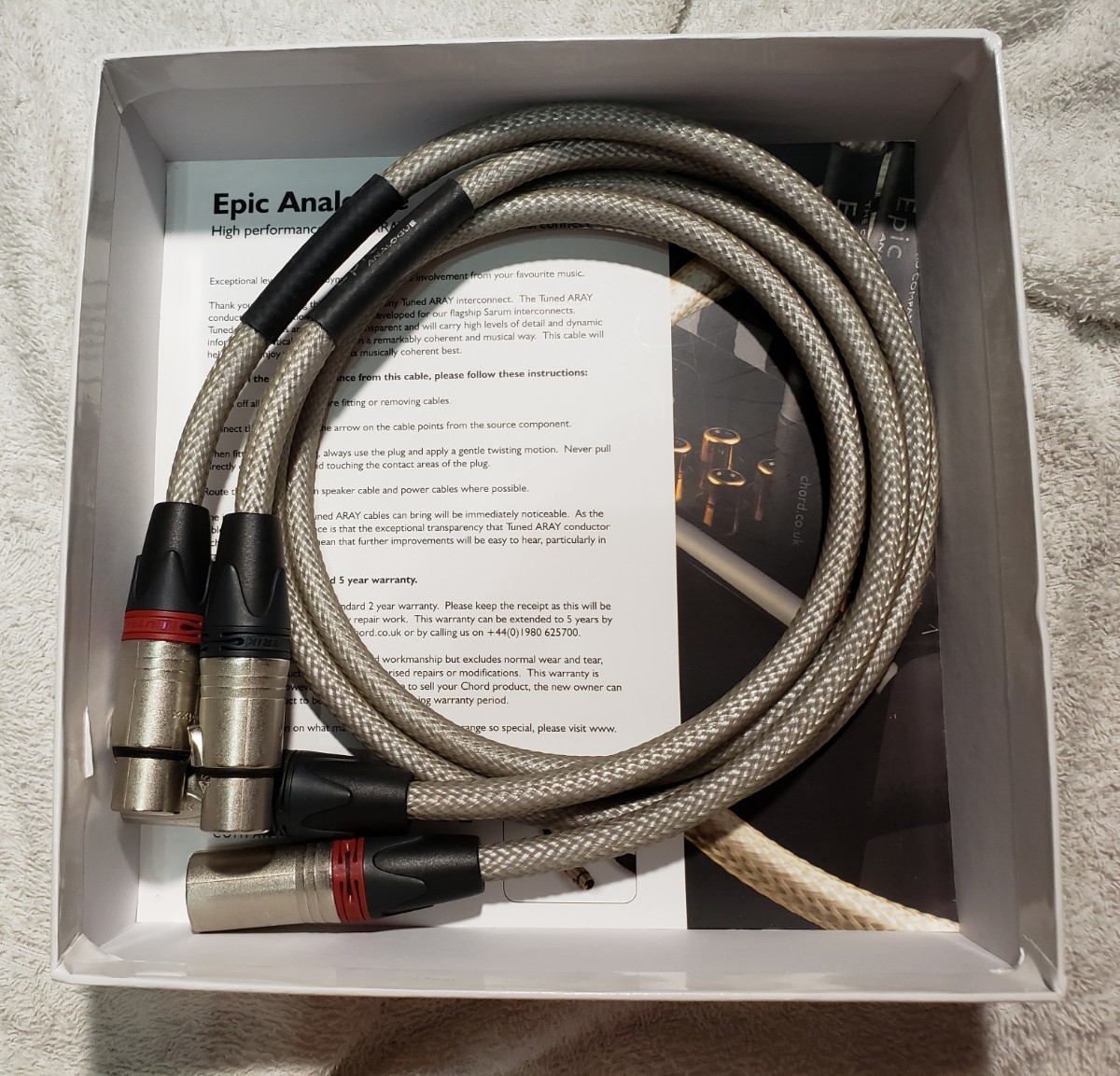 THE CHORD COMPANY EPIC XLR 1m [国内正規輸入品]　高音質インターコネクトケーブル