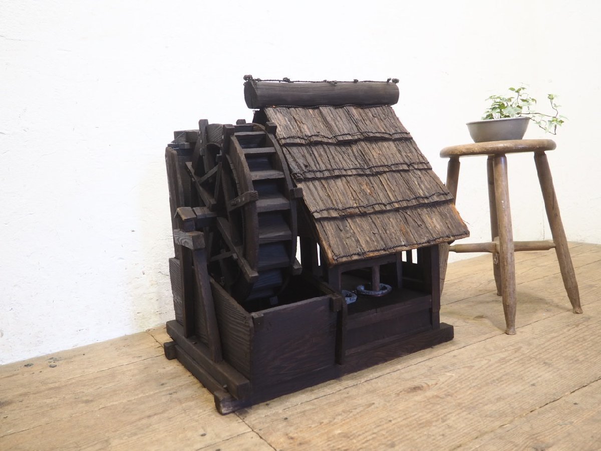 タI0565◆H60×W55，5×D48(cm)◆味わいのあるレトロな水車のオブジェ◆インテリア 古道具 日本家屋 古民家 雑貨屋 アトリエ インテリアL庭 Hytera BP565 DMR 0 B 2.4