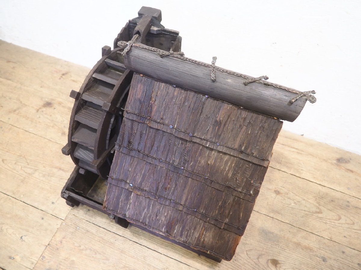 タI0565◆H60×W55，5×D48(cm)◆味わいのあるレトロな水車のオブジェ◆インテリア 古道具 日本家屋 古民家 雑貨屋 アトリエ インテリアL庭 Hytera BP565 DMR 0 B 2.4