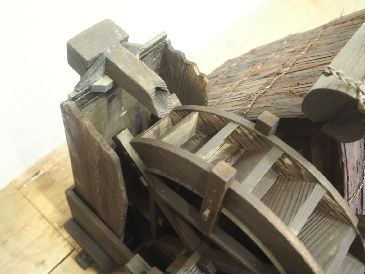 タI0565◆H60×W55，5×D48(cm)◆味わいのあるレトロな水車のオブジェ◆インテリア 古道具 日本家屋 古民家 雑貨屋 アトリエ インテリアL庭 Hytera BP565 DMR 0 B 2.4