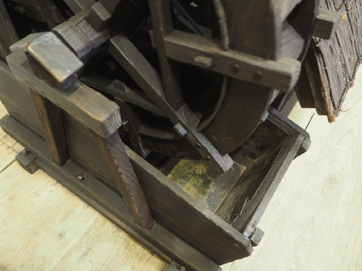 タI0565◆H60×W55，5×D48(cm)◆味わいのあるレトロな水車のオブジェ◆インテリア 古道具 日本家屋 古民家 雑貨屋 アトリエ インテリアL庭 Hytera BP565 DMR 0 B 2.4