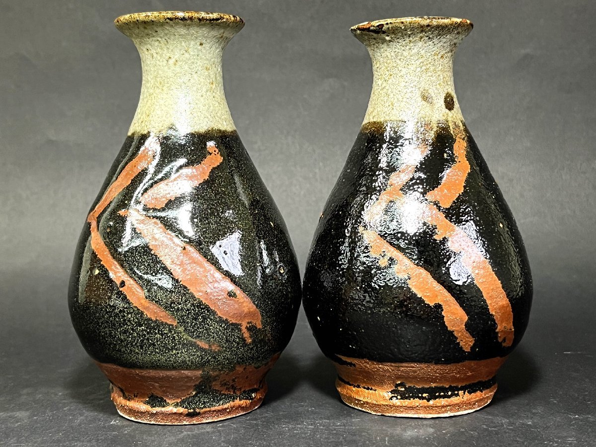 人間国宝　濱田庄司　浜田庄司　酒器　壱組　徳利　ぐい呑　酒盃 人間国宝 濱田庄司 浜田庄司 酒器 壱組 徳利 ぐい呑 酒盃 人間国宝