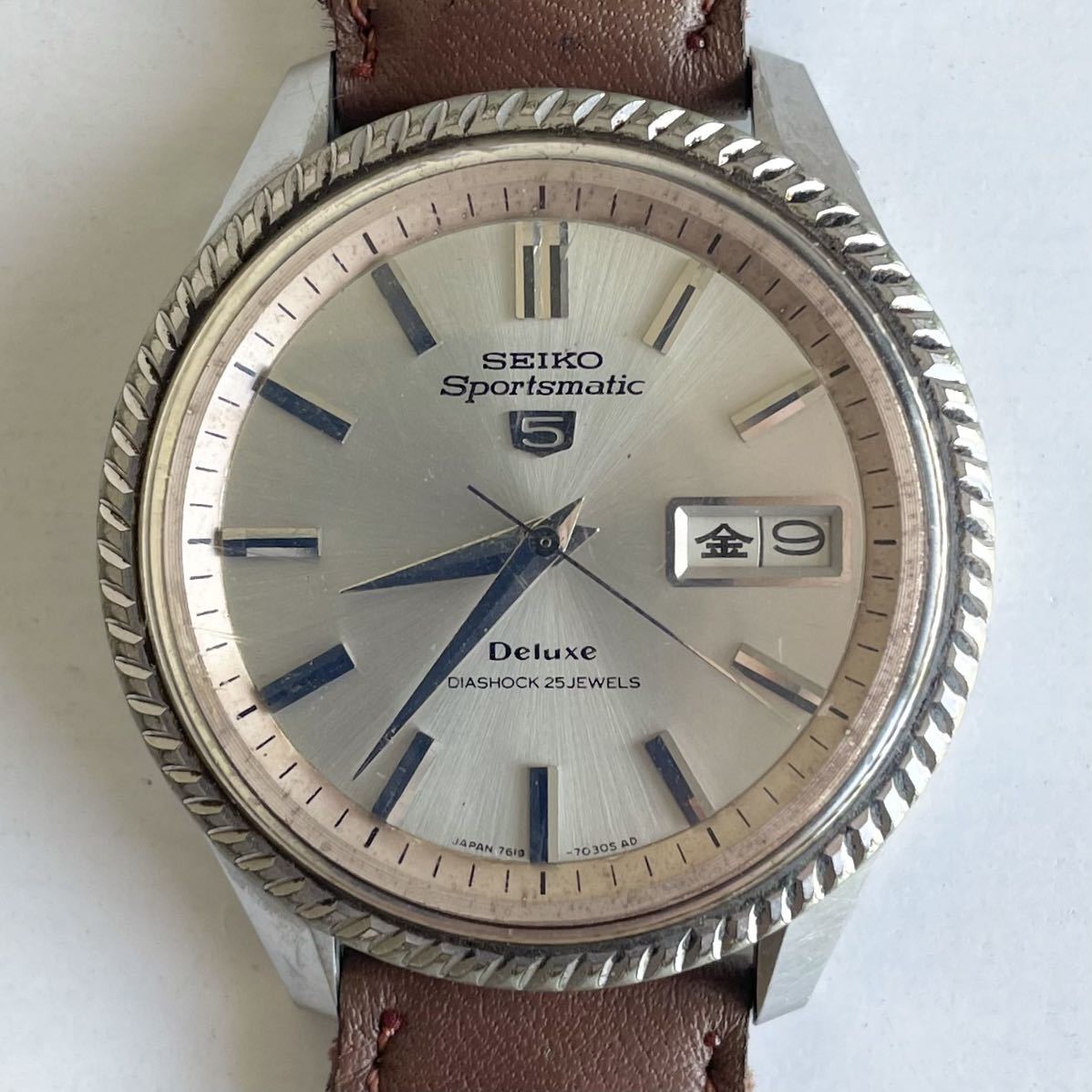メンズ 稼働品 SEIKO スポーツマチック5 7619-7040 自動巻き腕時計