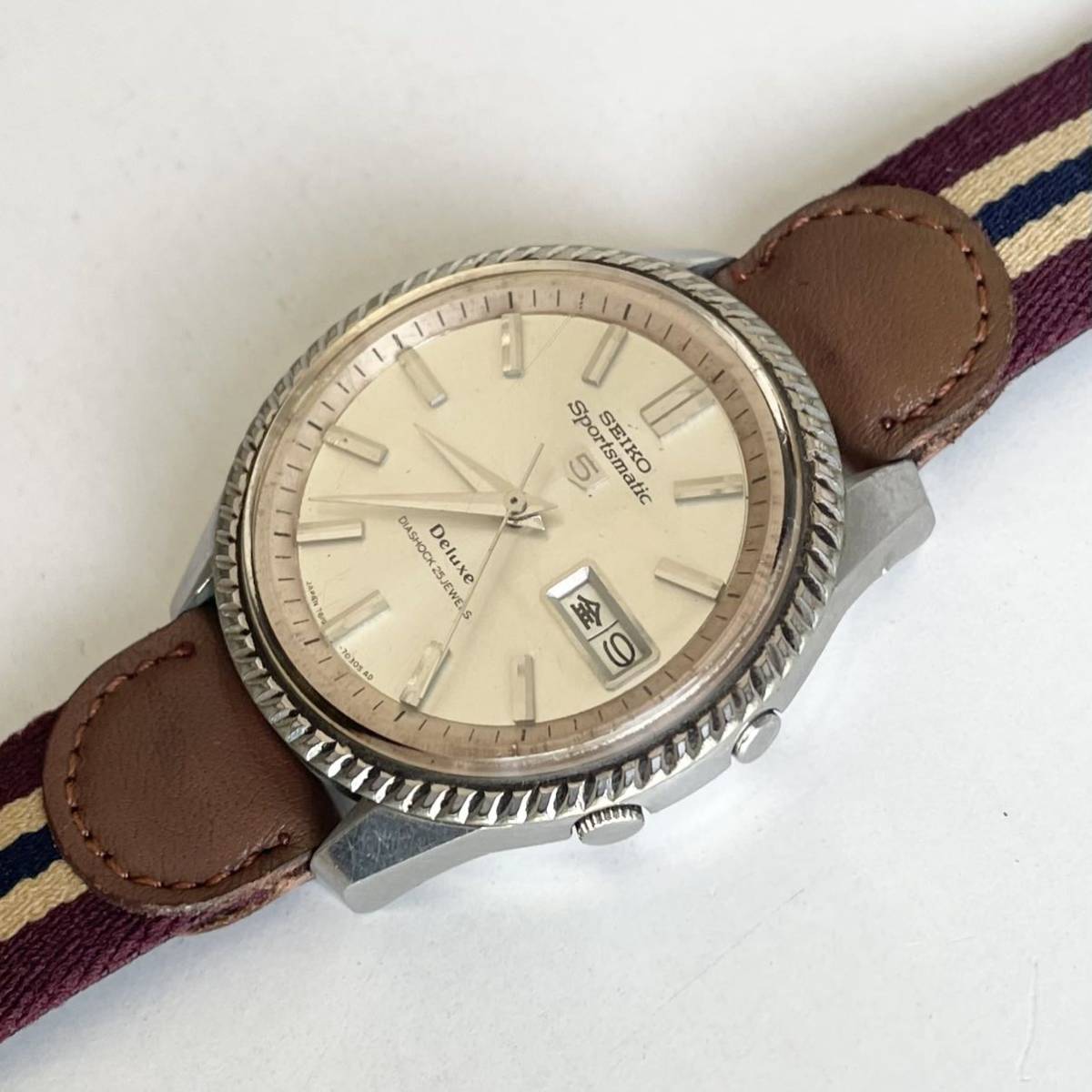 メンズ 稼働品 SEIKO スポーツマチック5 7619-7040 自動巻き腕時計