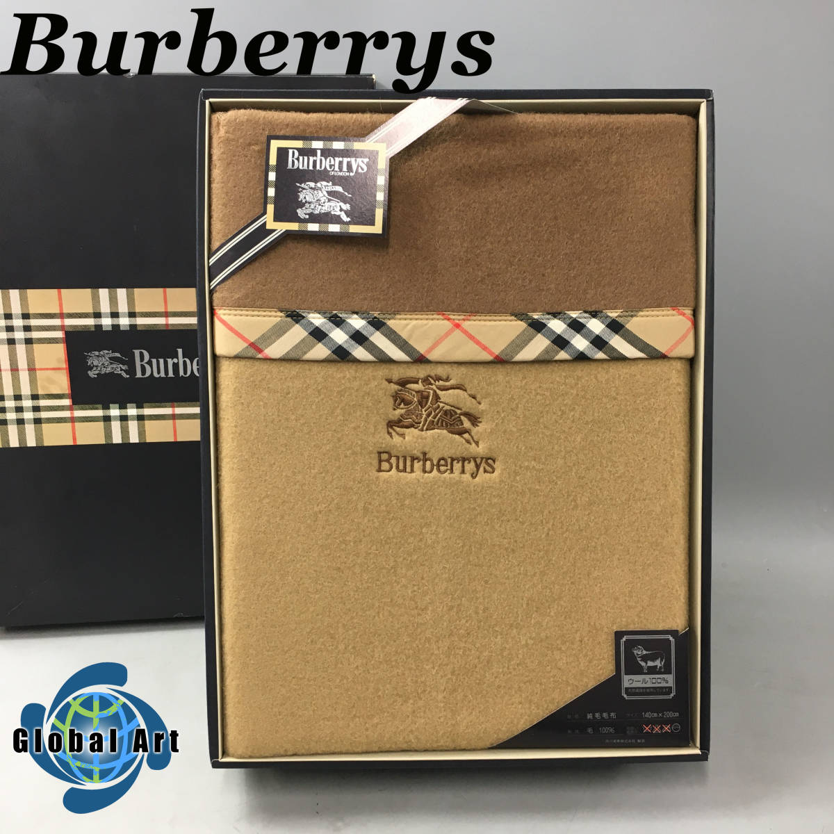 BURBERRY バーバリー ウール 100% 純毛 毛布 新品☆BURBERRY