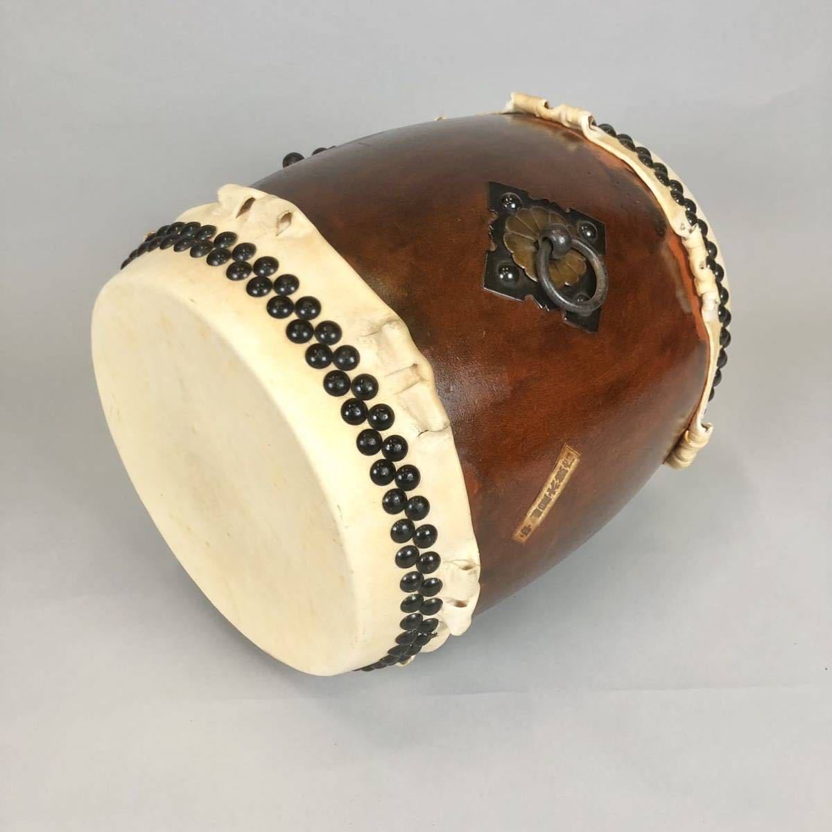 長胴太鼓 1尺 中古品 くりぬき胴 国産牛皮 和太鼓 【公式通販】