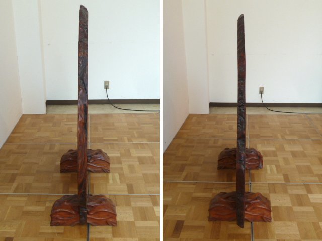 花梨 一枚板 衝立 W1430×D425×H1325mm ついたて 間仕切り 玄関 飾り