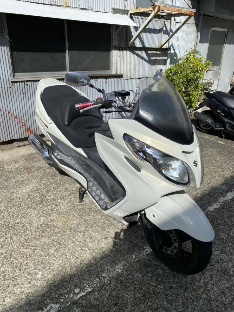 【売り切り】CJ45A スカイウェイブ250 タイプM ETC付き 機関良好　セル1 インジェクション　自賠責令和7年10月付き 純正パールホワイト