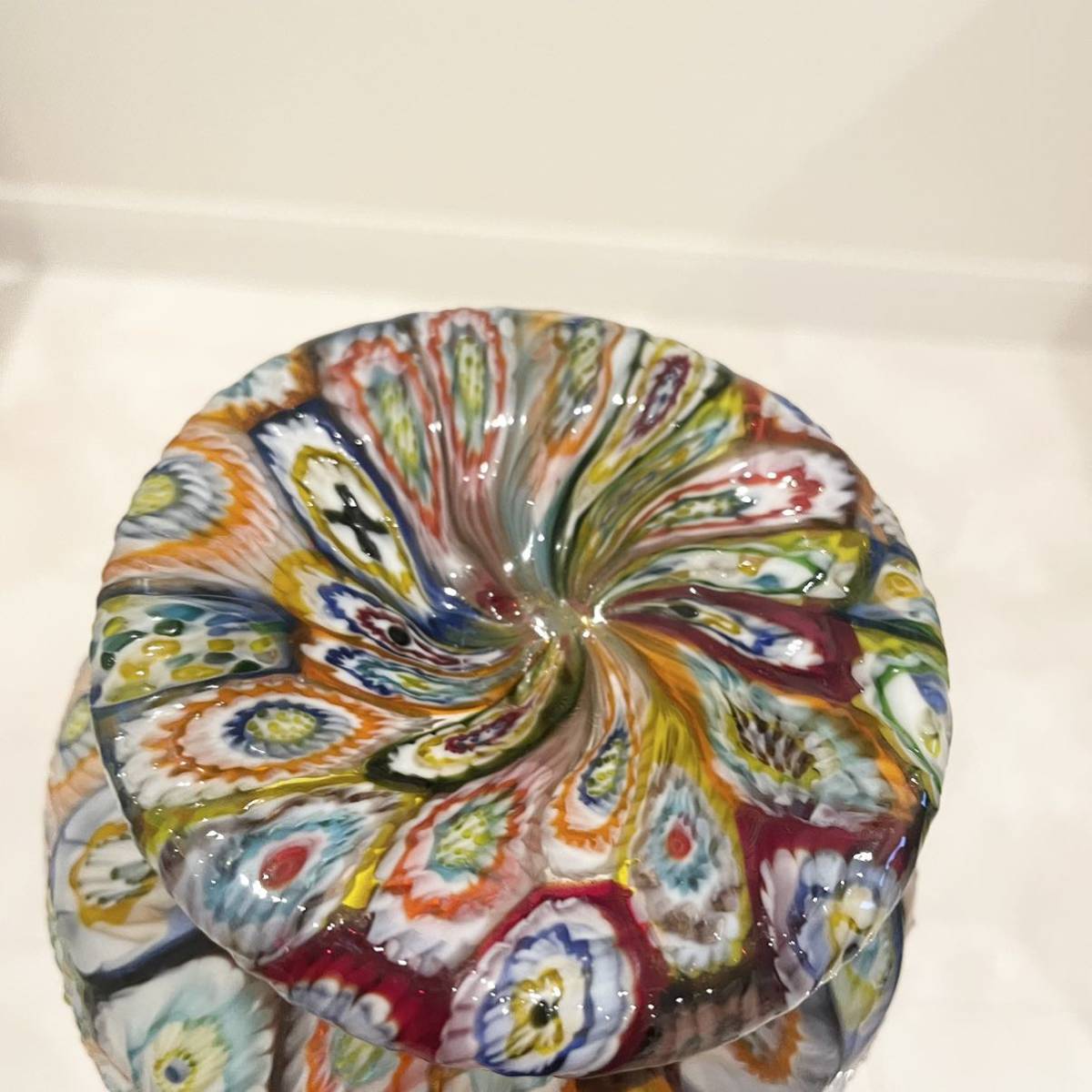 ムラーノ 花瓶 アンティーク ベネチアンガラス Murano イタリア製 希少