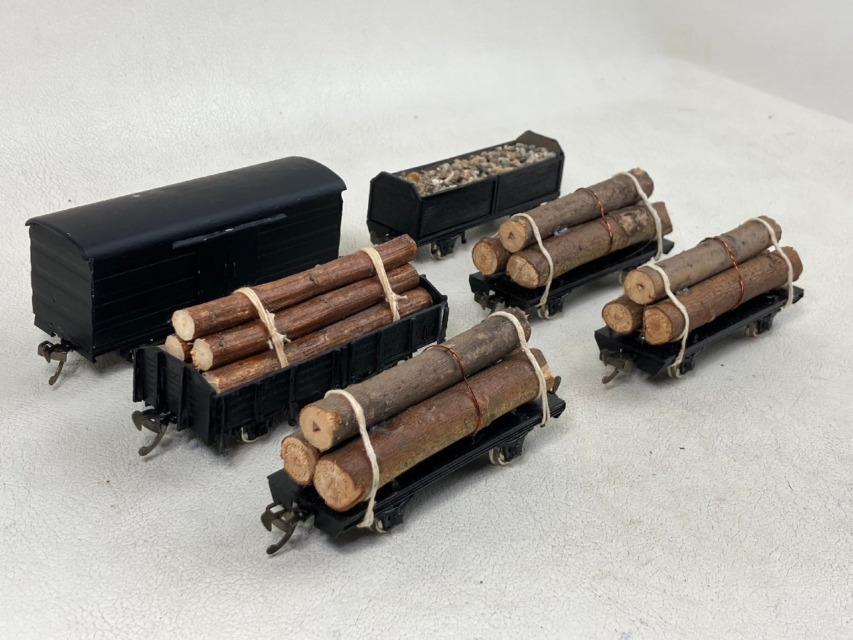 HOゲージ 貨車 材木 砂利 チ？ トラ？ ワム？6両まとめて 木製/金属 