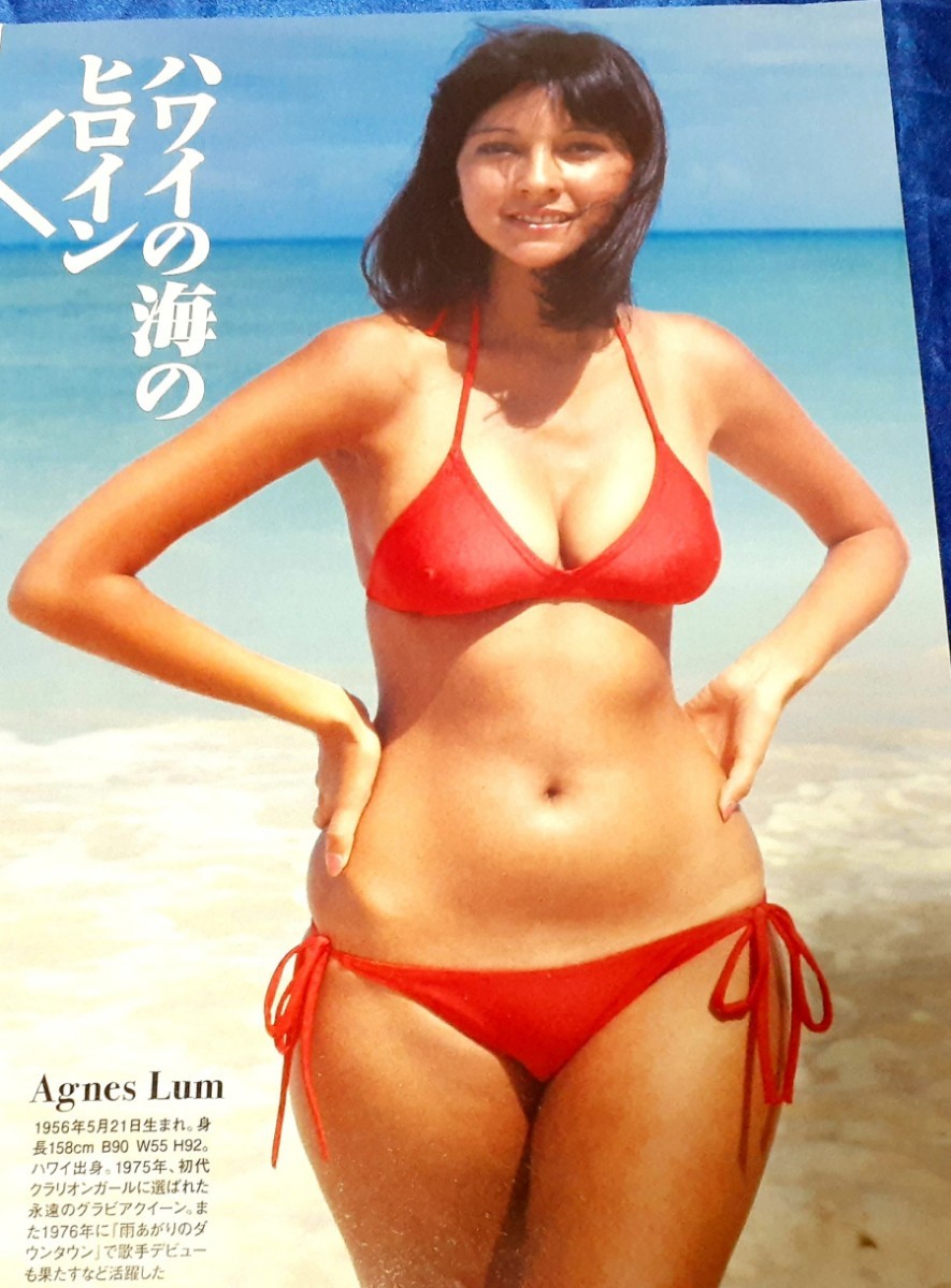 ◎06【 アグネス・ラム 】切り抜き 6P 当時水着グラビア貴重広告雑誌