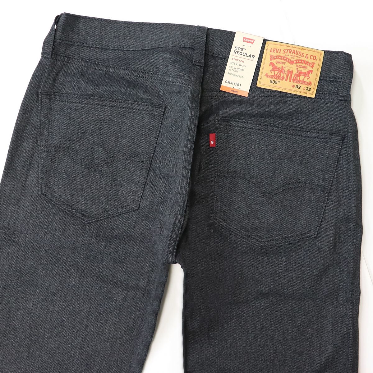 ★リーバイス Levis 505 新品 メンズ 起毛素材 保温 レギュラー ストレッチ ロング パンツ ボトムス 32インチ[00505-2044-32]四 壱★QWER■
