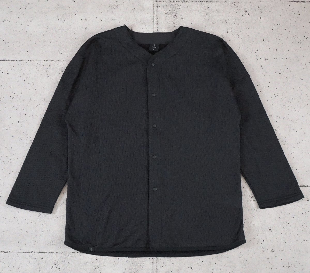 【送料無料】 AXESQUIN アクシーズクイン 凌 SHINOGI シノギ ハヲリモノ octa メッシュ カーディガン ブラック AS1195 サイズL