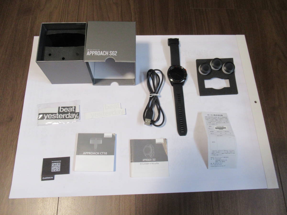 GARMIN Approach S62 BLAK CT10×3個付き(GPSナビ)｜売買された 
