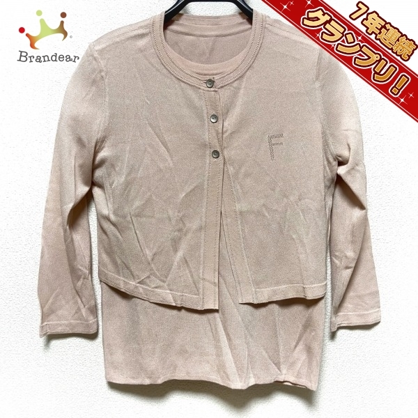 フォクシー FOXEY アンサンブル - ライトピンク レディース 肩パッド 美品 トップス