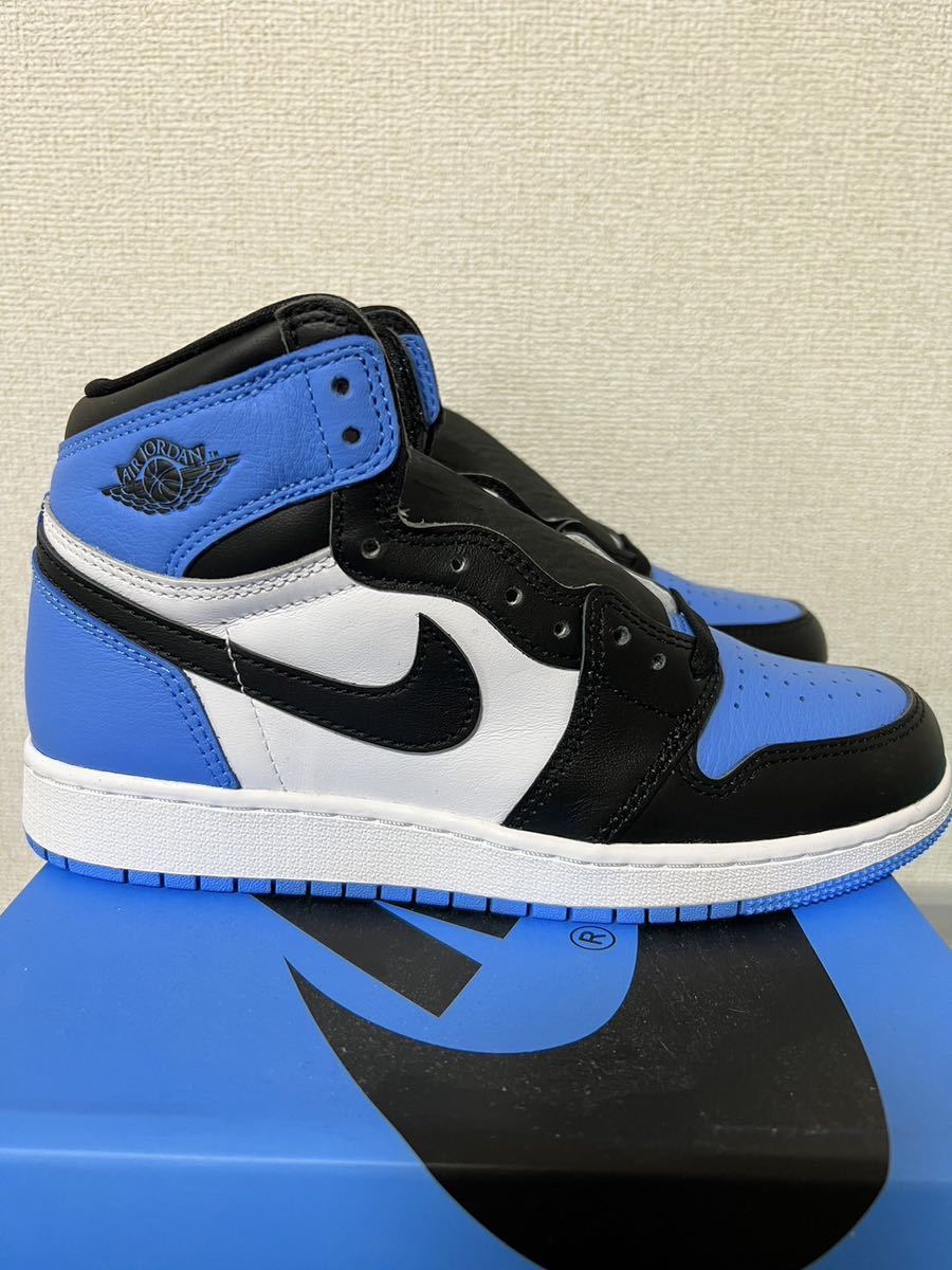 新品未使用 本物Nike GS Air Jordan 1 Retro High OG University Blue/UNC Toe 24cm FD1437-400