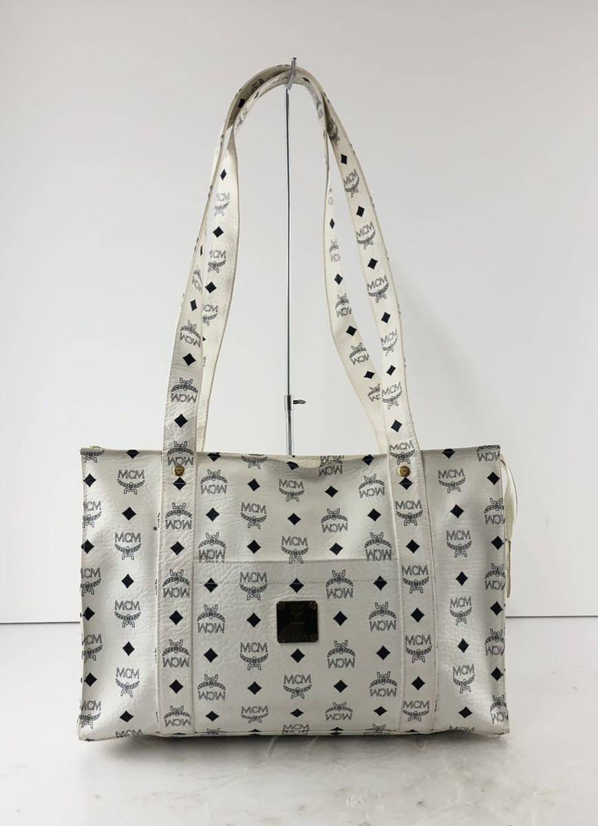 MCM エムシーエム トートバッグ モノグラム ヴィセトス柄 チェーン A4