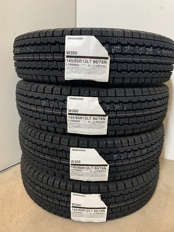 車 145/80R12 ブリヂストン スタッドレスタイヤ ホイール4本セット