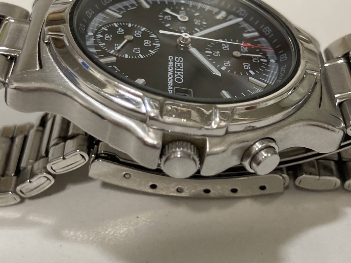 Vintage Seiko Chronograph 7T27-6A50 Tachymeter Men\u0027s Watch 