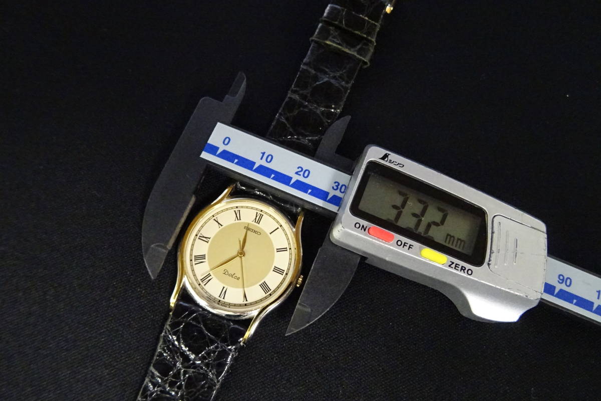 1円 セイコー 6030-5510 ドルチェ GP ゴールド文字盤 腕時計