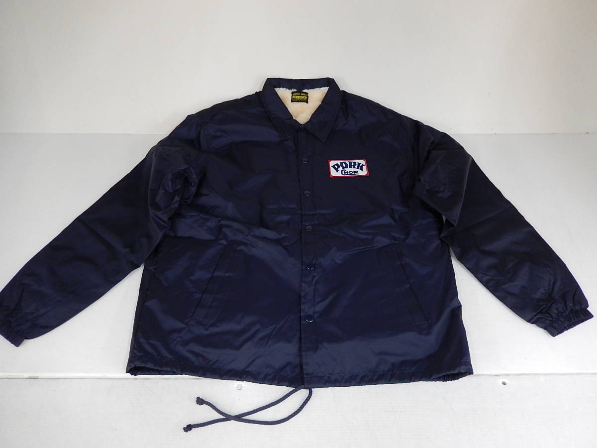 PORKCHOP GARAGE SUPPLY ボア コーチジャケット サイズL ネイビー
