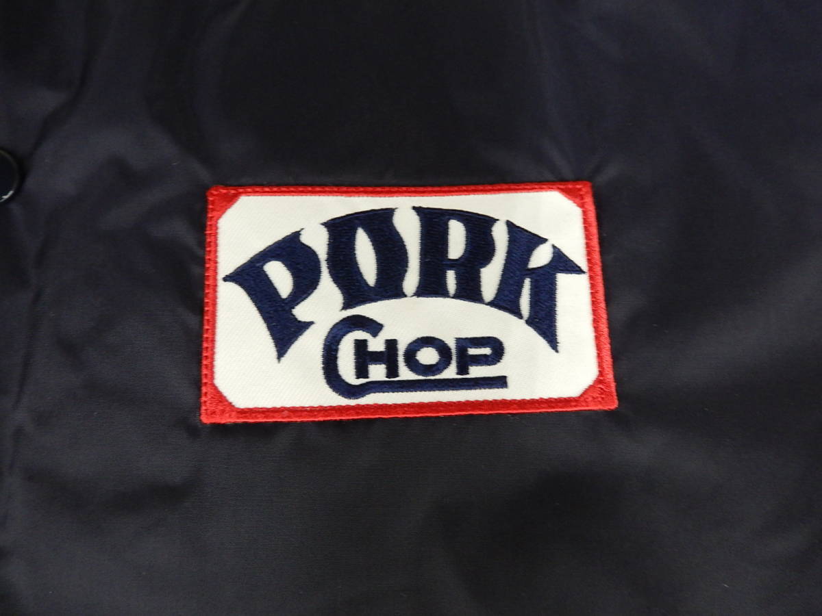 PORKCHOP GARAGE SUPPLY ボア コーチジャケット サイズL ネイビー