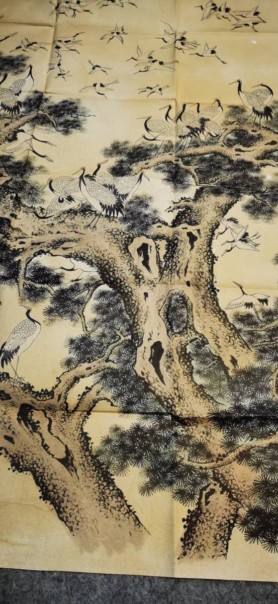 k7珍品旧蔵 中国古画斉白石 《百鶴図》松鶴の延年 《松鶴の延年》（紙