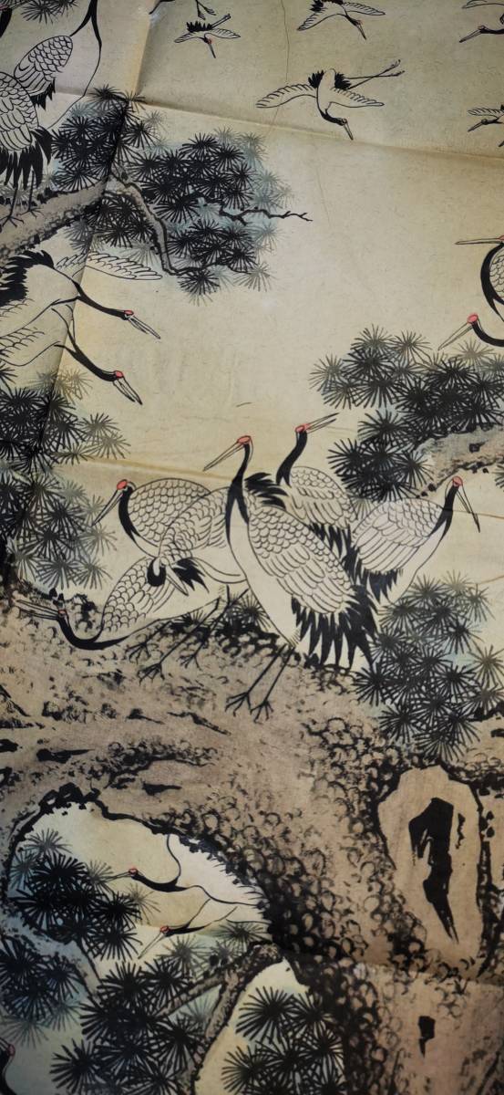 k7珍品旧蔵 中国古画斉白石 《百鶴図》松鶴の延年 《松鶴の延年》（紙