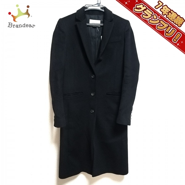 グッチ GUCCI サイズ36 S 455739 - 黒 レディース 長袖/2017AW/チェスターコート/秋/冬 コート