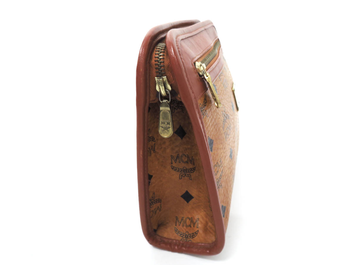 12472 美品 MCM エムシーエム ヴィセトス柄 レザー クラッチバッグ