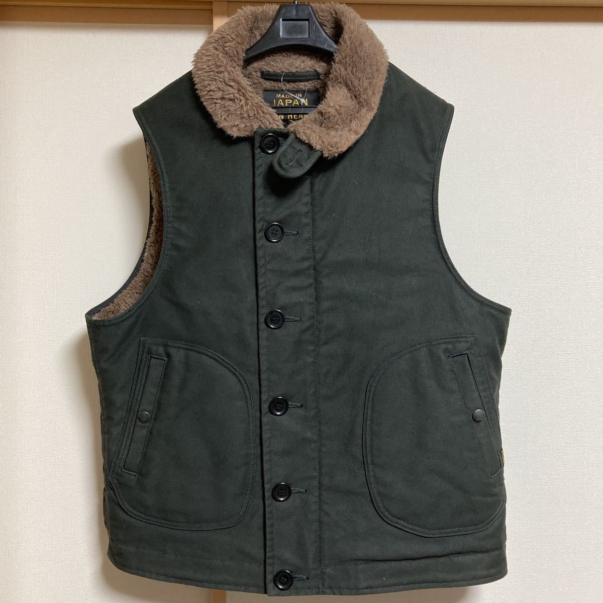 極美品】IRON HEART アイアンハート デッキベスト ブラック N-1ベスト 