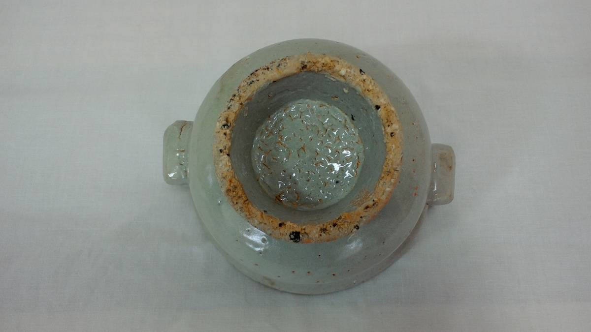李朝 白磁 朝鮮美術 香炉 時代物 骨董品 香道具 双耳香炉 朝鮮古