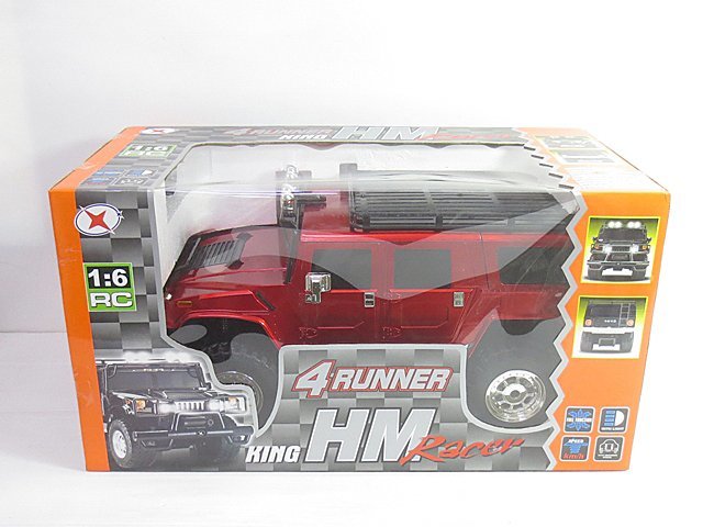 ∞【未開封/未使用】R/C ラジコン 1/6スケール 4RUNNER KING HM Racer HUMMER ハマー 大型 □H8