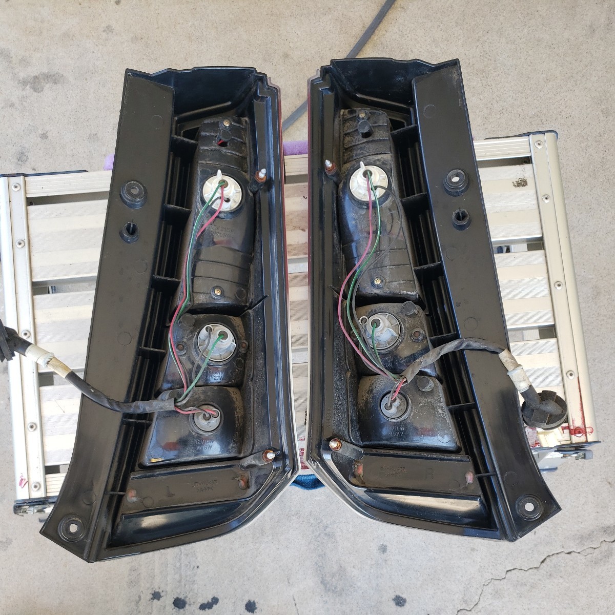 MH23S！ワゴンR！スティングレー！LEDテールランプ テールランプ テールレンズ 社外　JUNYAN　ハーフクリア ワゴンR MH23S LED 社外テール ライト ワゴンＲ（MH23）LEDテールランプ