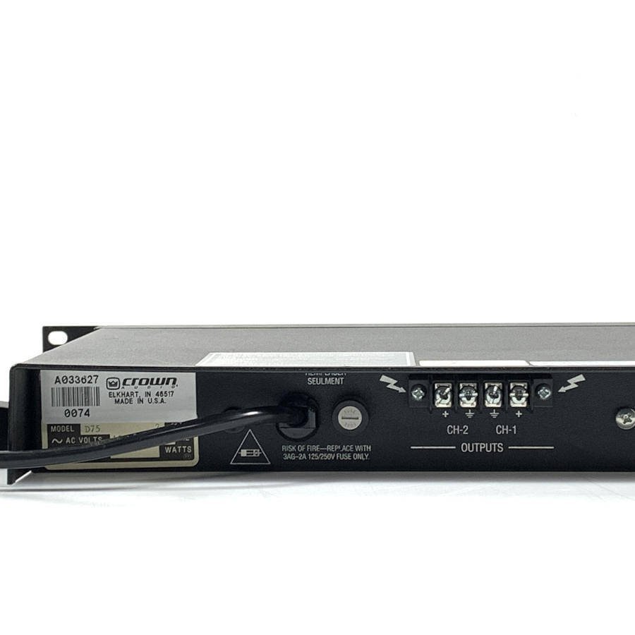 Amcron D-75A アムクロン PAアンプ ヒビノ株式会社正規輸入品☆現状品