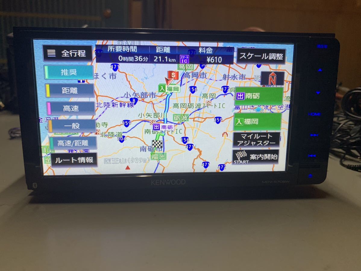 KENWOOD メモリーナビ MDV-S708W 動作済 地図2020年 KENWOOD メモリー