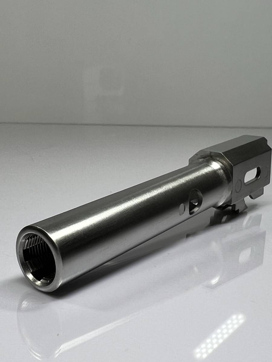 マルゼン ワルサー P99 ガスブローバック用 メタルアウターバレル シルバー サイレンサー用ネジ切り付き