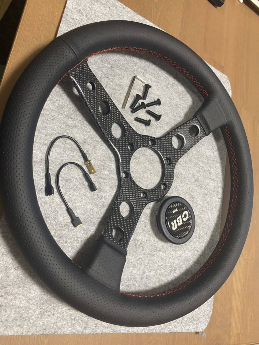 CarBeRacing Japan【CBR】 国内正規品 カーボンステアリング カーボン×パンチングレザー（シルク) typeFT VAB GRB GDB CT9A CZ4A ZZT231